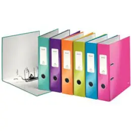 Ordner Leitz 1005-10-99 10051099 Wow A4, 80mm, Pappe/laminiertes Papier, farbig sortiert, Pack 10 Stk