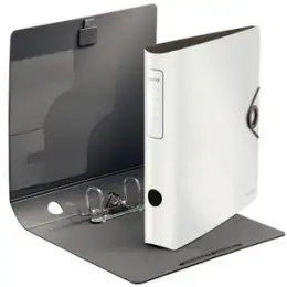 Ordner Leitz 1048-10-01 10481001 Active Solid A4, 65mm, gewölbt, Polyfoam, Duo-Optik, Gummizug, weiß, Pack 5 Stk
