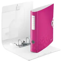 Ordner Leitz 1107-00-23 11070023 Active Wow A4, 60mm, gewölbt, Polyfoam, Gummizug, pink