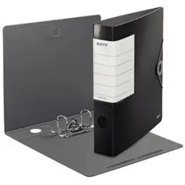 Ordner Leitz 1113-00-95 11130095 Solid A4, 62mm, Polyfoam, Gummizug, Wechselfenster, schwarz, Pack 5 Stk