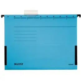Hängetasche Leitz 1986-30-35 19863035 Alpha blau, Karton 275g, Leinenfrosch, Pack 5 Stk