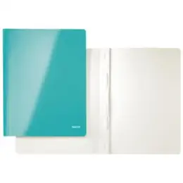 Schnellhefter Leitz 3001-00-51 30010051 Wow eisblau A4 Karton/ Pappe, Pack 10 Stk