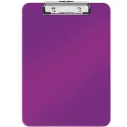 Klemmbrett Leitz 3971-00-62 39710062 Wow violett metallic A4 PS Klemmweite 8mm, Pack 10 Stk