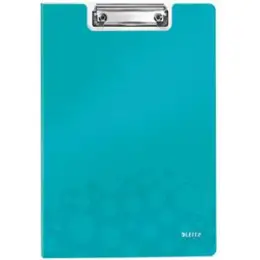 Klemmbrettmappe Leitz 4199-00-51 41990051 Wow eisblau metallic A4 Plyfoam-Überzug, Pack 10 Stk