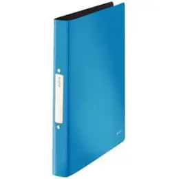 Ringbuch Leitz 4566-10-30 45661030 Solid A4, 2 Ringe Ø 25 mm, PP, O-Ring-Mechanik, Duo-Optik, hellblau, Pack 10 Stk