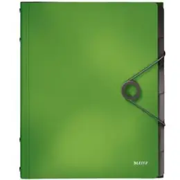 Ordnungsmappe Leitz 4569-10-50 45691050 Solid 6-Fächer A4 hellgrün PP, Pack 4 Stk