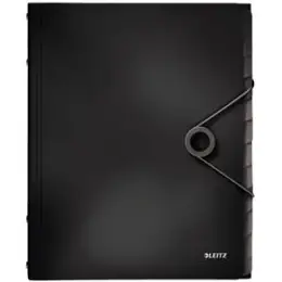 Ordnungsmappe Leitz 4570-10-95 45701095 Solid 12-Fächer A4 schwarz PP, Pack 4 Stk