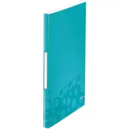 Sichtbuch Leitz 4632-00-51 46320051 Wow A4 eisblau-metallic PP 40 Hüllen, Pack 10 Stk