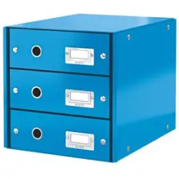 Schubladenset Leitz 6048-00-36 60480036 Click & Store blau 3 Schubladen