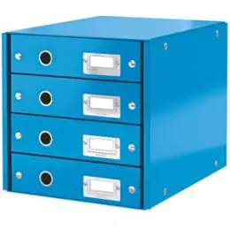 Schubladenset Leitz 6049-00-36 60490036 Click & Store blau 4 Schubladen