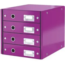 Schubladenset Leitz 6049-00-62 60490062 Click & Store violett 4 Schubladen