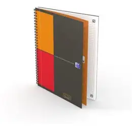 Collegeblock Oxford 400080784 Notebook Connect B5 kariert 5x5mm 80 Blatt 80g grau