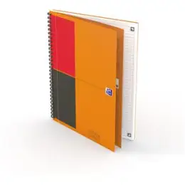 Collegeblock Oxford 400080785 Notebook Connect B5 liniert 6mm 80 Blatt 80g orange, Pack 5 Stk