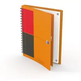 Collegeblock Oxford 400080789 Meetingbook Connect B5 kariert 6mm 80 Blatt 80g orange, Pack 5 Stk