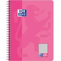 Collegeblock Oxford 400086487 Touch B5 kariert 80 Blatt 90g rosa, Pack 5 Stk