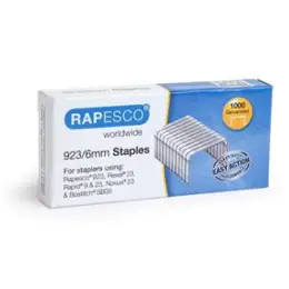 Heftklammern Rapesco 1235 923/6mm verzinkt, Pack 1000 Stk