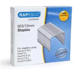 Heftklammern Rapesco 1238 923/12mm verzinkt, Pack 1000 Stk