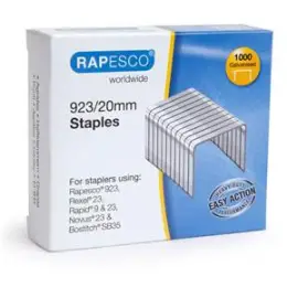 Heftklammern Rapesco 1241 923/20mm verzinkt, Pack 1000 Stk