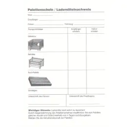 Palettenscheinblock RNK 2035 A5 hoch 4x25 Blatt