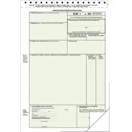 Warenverkehrsbescheinigung RNK 2271L EUR.1 A4 für Laser-Drucker, Pack 50 Stk