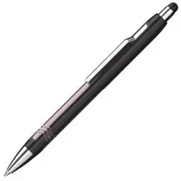 Kugelschreiber Schneider 138704 Epsilon Touch XB, Wechselmine, Druckmechanik, Touchpen, schwarz-pink, dokumentenecht, Schreibfarbe blau