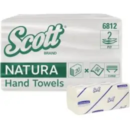 Papierhandtücher Kimberly-Clark 6812 Natura weiß 50x25cm C-Falz 2-lagig, Pack 20 x 84 Blatt