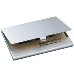 Visitenkartenetui Sigel VZ135 silber matt für 15 Karten bis Größe 91x58mm