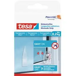 Klebestreifen Tesa 77732-00000-00 Powerstrips bis 0,2Kg transparent, Pack 15 x 16 Stk