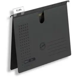 Hängehefter Elba 100552090 85741AZ Chic Ultimate A4, Karton 240g, kaufmännische Heftung, Schnellhefter-Mechanik, anthrazit