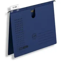 Hängehefter Elba 100552094 85741DB Chic Ultimate A4, Karton 240g, kaufmännische Heftung, Schnellhefter-Mechanik, dunkelblau, Pack 25 Stk