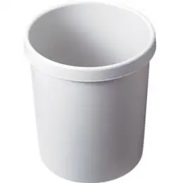 Papierkorb Helit H6106182 30 Liter lichtgrau umlaufender Griffrand