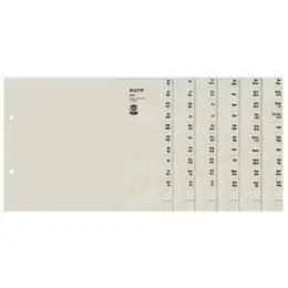 Registerserie Leitz 1352-00-85 13520085 A4 A-Z 100-Ordner grau aus Tauenpapier