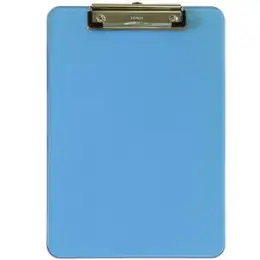 Schreibplatte / Klemmbrett Maul 2340631 MAULneon A4 blau-transparent Bügelklemme aus Metall