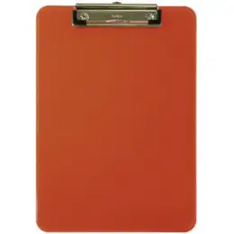 Schreibplatte / Klemmbrett Maul 2340641 MAULneon A4 orange-transparent Bügelklemme aus Metall