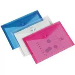 Dokumententasche Rexel 2101660 ICE A4 quer klar mit Druckknopfverschluss, Pack 5 Stk