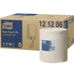 Papierhandtücher Tork 121206 M2 Standard Universal weiß 2-lagig, 20x35cm / 160m, Pack 6 Rollen