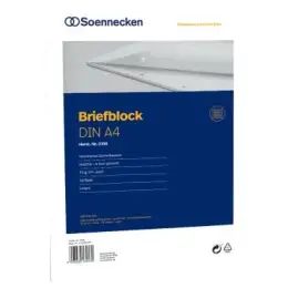 Briefblock Soennecken 111032200 2306 A4 liniert 50Blatt 4fach Lochung 70g