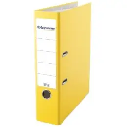 Ordner Soennecken 120089210 3334 A4, 80mm, Pappe/PP-Folie, Wechselfenster, gelb