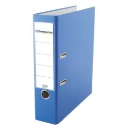 Ordner Soennecken 120089250 3336 A4, 80mm, Pappe/PP-Folie, Wechselfenster, blau
