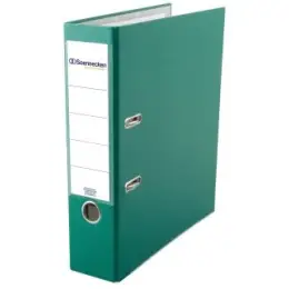 Ordner Soennecken 120089260 3337 A4, 80mm, Pappe/PP-Folie, Wechselfenster, grün