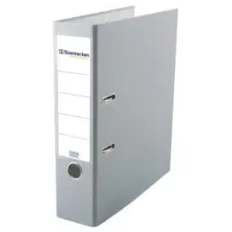 Ordner Soennecken 120089280 3338 A4, 80mm, Pappe/PP-Folie, Wechselfenster, grau