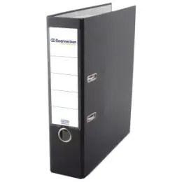Ordner Soennecken 120089290 3339 A4, 80mm, Pappe/PP-Folie, Wechselfenster, schwarz