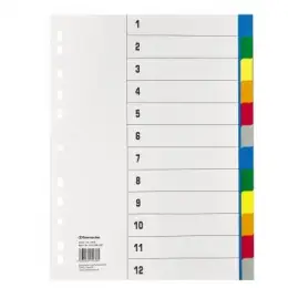 Register Soennecken 121248499 1532 A4 12-teilig blanko farbige Taben PP