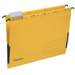 Hängetasche Soennecken 122110810 2028 gelb A4 Leinenfrösche 220g Recyclingkarton, Pack 25 Stk