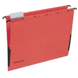 Hängetasche Soennecken 122110830 2029 rot A4 Leinenfrösche 220g Recyclingkarton, Pack 25 Stk