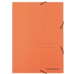 Eckspannermappe Soennecken 125207520 1475 A4 orange 390g Karton 3 Jurisklappen und Gummizug