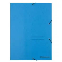 Eckspannermappe Soennecken 125207550 1473 A4 blau 390g Karton mit 3 Jurisklappen und Gummizug