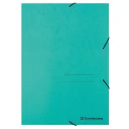 Eckspannermappe Soennecken 125207560 1474 A4 grün 390g Karton mit 3 Jurisklappen und Gummizug