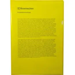 Sichthüllen Soennecken 126069510 1512 A4 gelb 120my PP genarbt, Pack 100 Stk