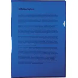Sichthüllen Soennecken 126070050 1469 A4 blau 150my PP glatt, Pack 50 Stk